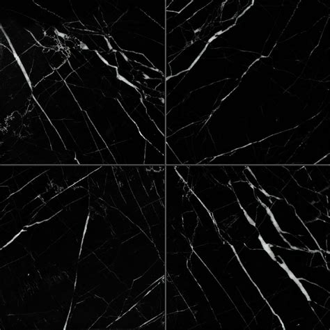 Shop Bermar Natural Stone Black Marble Polished Marble Floor and Wall ...