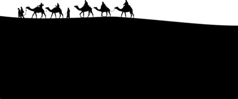 Camel's caravan silhouette | Public domain vectors