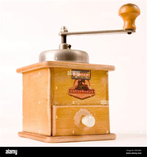 old-fashioned manual coffee mill Stock Photo - Alamy