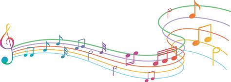 Rainbow Music Notes Background