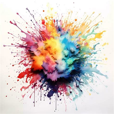 Abstract background with rainbow coloured paint splatter 25065755 Stock ...