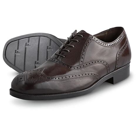 Men's Florsheim® Wingtip Dress Shoes, Dark Brown - 139447, Dress Shoes ...