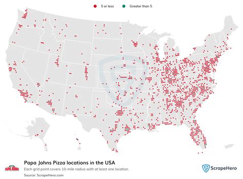 List of all Papa John's store locations in the USA | ScrapeHero Data Store