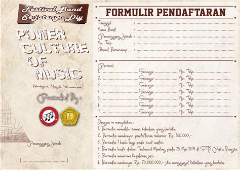 (PDF) Formulir Pendaftaran - mrhuda.files.wordpress.com · Festival Band Se-jateng - Diy POWER ...