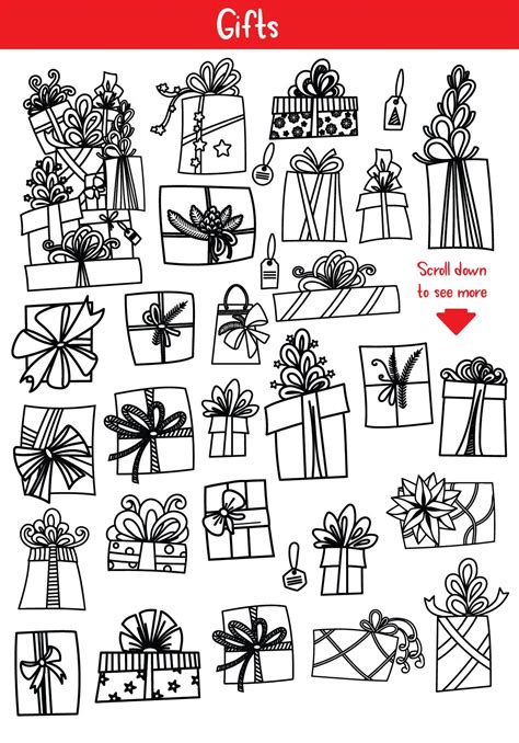 Christmas Doodles Collection | 180 Elements (1021269) | Illustrations | Design Bundles ...