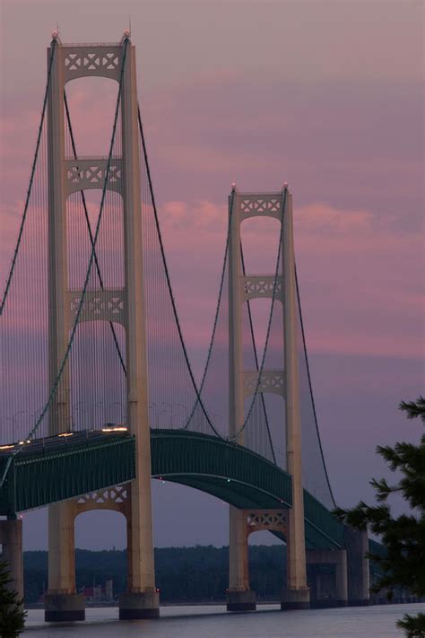 Mackinac Bridge at Sunset Photograph by Christopher Dack - Fine Art America