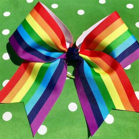 Rainbow Hair Bow - Etsy