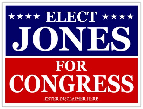 Elect For Congress - Campaign Sign Template