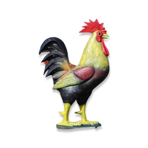 Large Giant Rooster 10' Metal Garden Statue Bronze Color Recycled ...