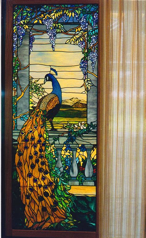 Long’s Peak Peacock window – Watkins Stained Glass