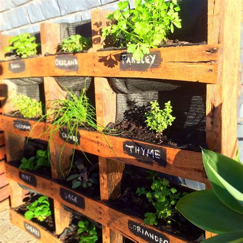 Upcycled pallet herb garden | Herb garden pallet, Herb garden, Garden