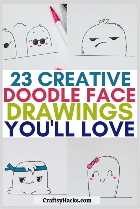 23 Easy Doodle Face Ideas - Craftsy Hacks