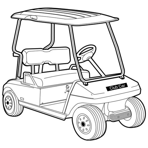 Golf Cart Drawing at GetDrawings | Free download