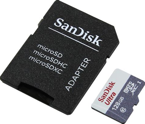 Sandisk Ultra MicroSDXC 128GB UHS-I + SD Adapter memory card Class 10 ...