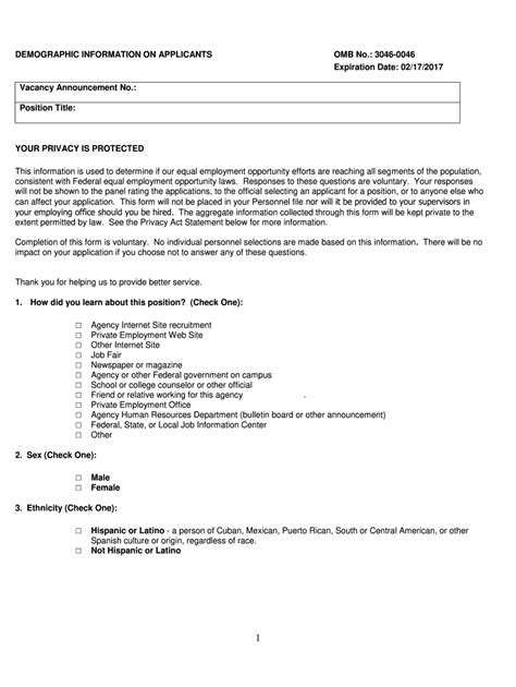 Demographic Information - Fill Online, Printable, Fillable, Blank | pdfFiller