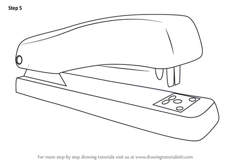 Learn How to Draw a Stapler (Tools) Step by Step : Drawing Tutorials