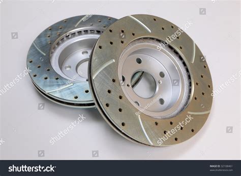 Brand New Drilled And Slotted Brake Rotors Stock Photo 32108461 : Shutterstock