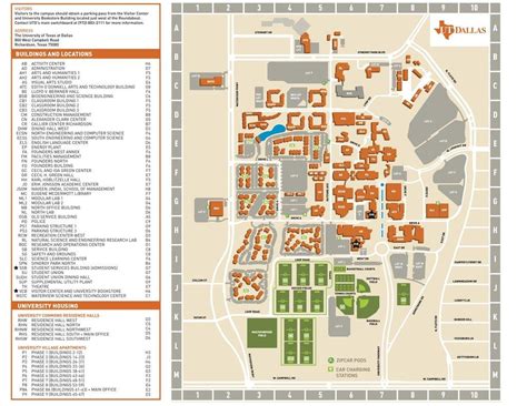 UTD map - University of Texas Dallas map (Texas - USA)