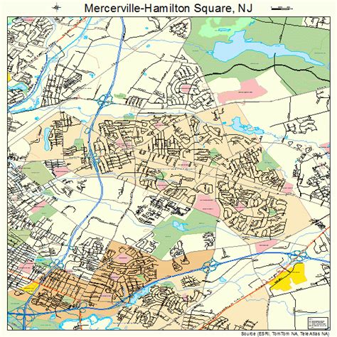 Mercerville-Hamilton Square New Jersey Street Map 3445495