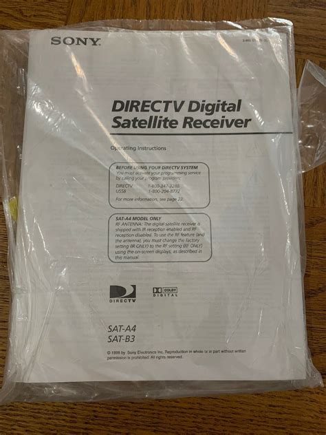 Directv Digital Satellite Owners Manual - Manuals & Resources