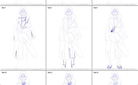 How To Draw Itachi Uchiha Step By Step Tutorial Drawings Naruto ...