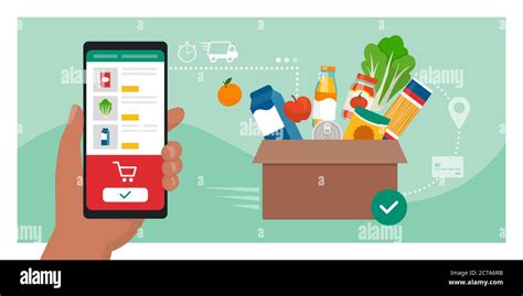 Online grocery shopping: user ordering groceries online using a mobile ...