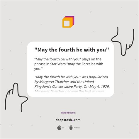 "May the fourth be with you" - Deepstash