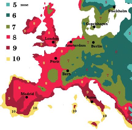 Zone Map of Europe