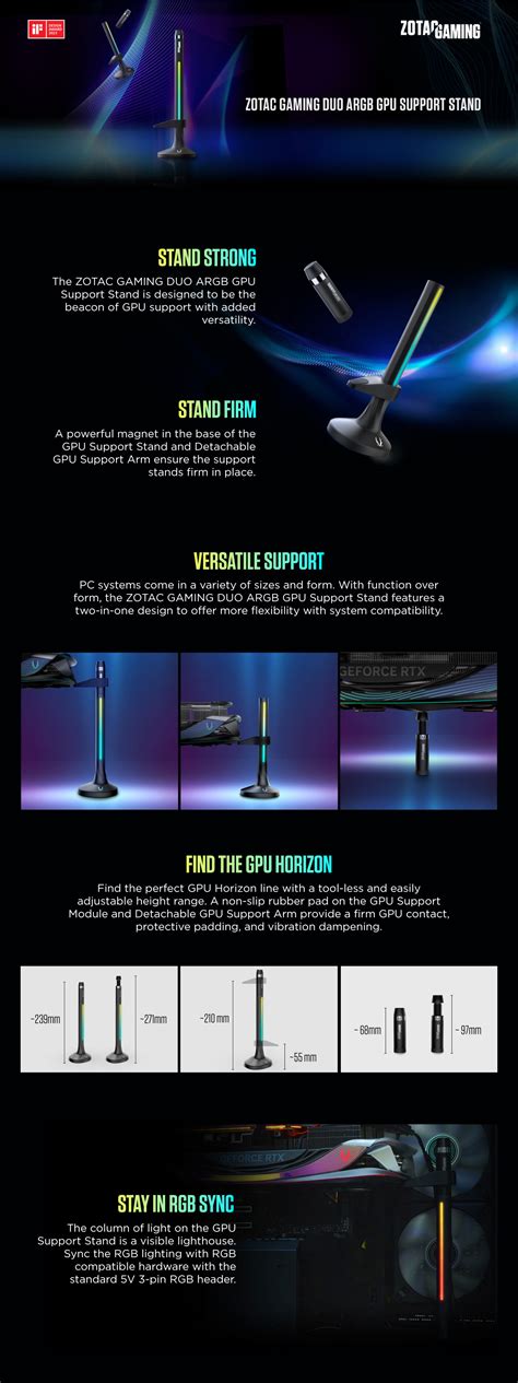 ZOTAC GAMING DUO ARGB GPU Support Stand | ZOTAC