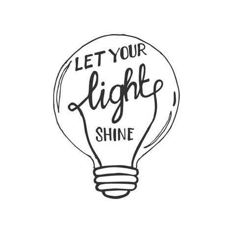 Let Your Light Shine, Light Drawing, Light Sketch, Lettering PNG and ...