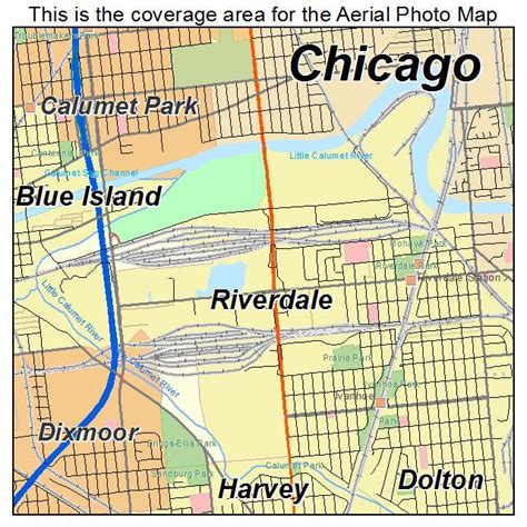 Aerial Photography Map of Riverdale, IL Illinois