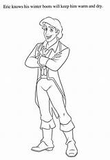Prince Eric Little Mermaid Coloring Pages Sketch Page sketch template