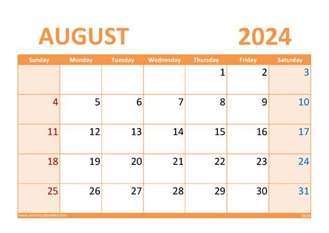 Calendar 2024 Printable August Pdf - Shirl Doroteya