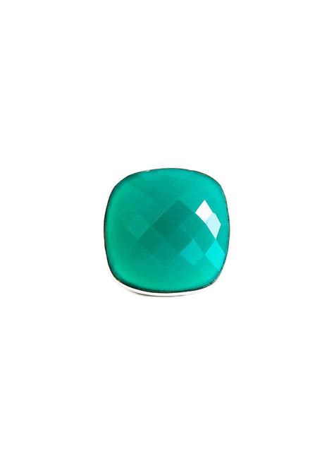 Buy Faceted Green Onyx Ring In Sterling Silver Online - Inaya Jewelry - INAYA