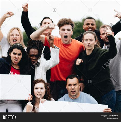 Group Angry Activists Image & Photo (Free Trial) | Bigstock