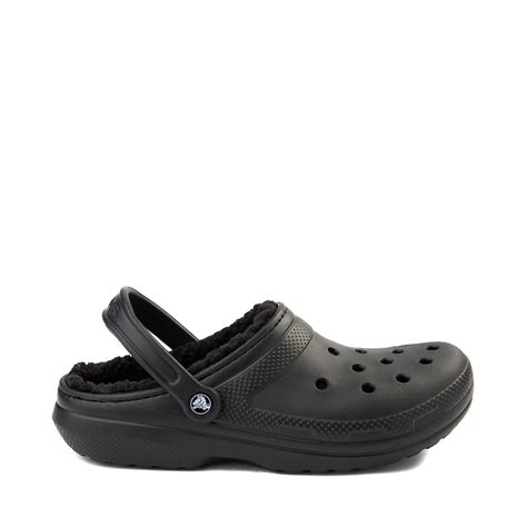 Crocs Classic Fuzz-Lined Clog - Black | Journeys