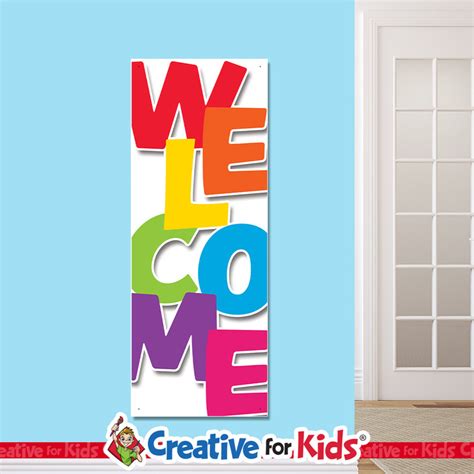 Colorful Letters Welcome Sunday School Banner