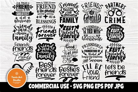 Friendship SVG Bundle, Besties Svg, Friends Svg Cut Files (709473 ...