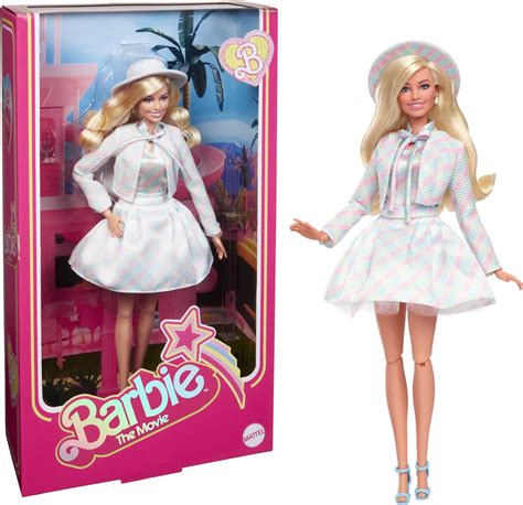 Buy Barbie The Movie Doll, Margot Robbie as , Collectible Doll Wearing Blue Plaid Matching Set ...