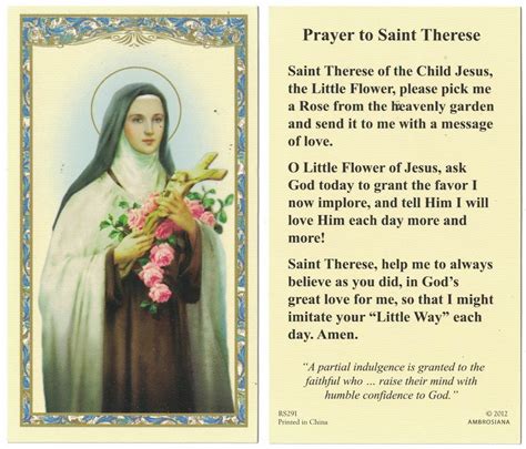 Prayer to St. Therese