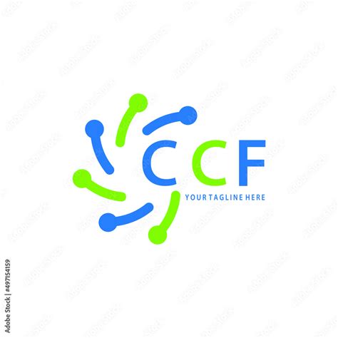 CCF logo design initial creative letter on white background. CCF vector ...