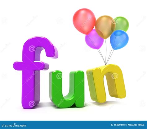 Word Fun With Colourful Letters Stock Illustration - Illustration of ...