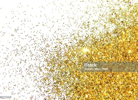 Fondo Con Textura Con Brillo Glitter Dorado Sobre Blanco Foto de stock ...