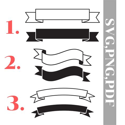 Banner SVG-Ribbon svg-Label svg-Scroll Clipart-Cut files for | Etsy