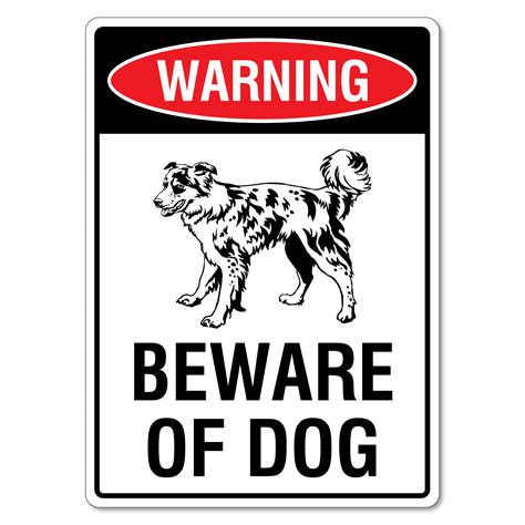 Warning Beware Of Dog Sign - Border Collie | The Signmaker