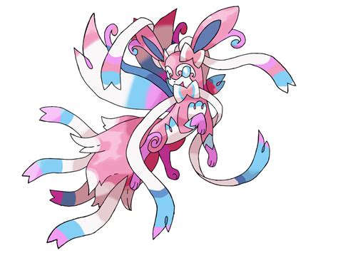 a drawing of a pink, blue and white animal