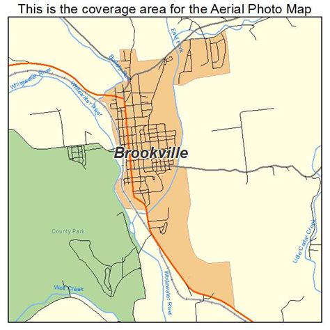 Aerial Photography Map of Brookville, IN Indiana