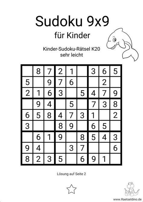 Kinder-Sudoku sehr leicht zum Ausdrucken