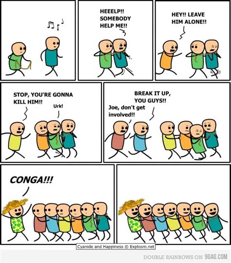 yay conga!!! Funny Cute, Really Funny, Hilarious, Bd Comics, Funny Comics, Cyanide And Happiness ...