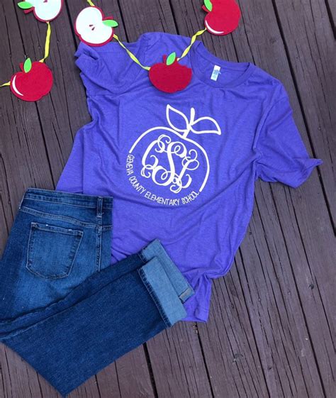 Personalized Monogram Teacher Tees Teacher T-shirt Teacher - Etsy